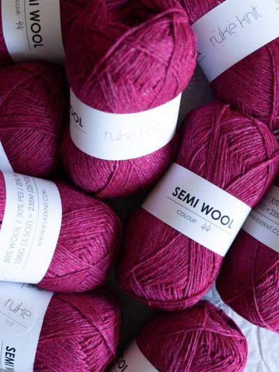 Ruke knit Semi-Wool yarn - Lilac (44), 100g