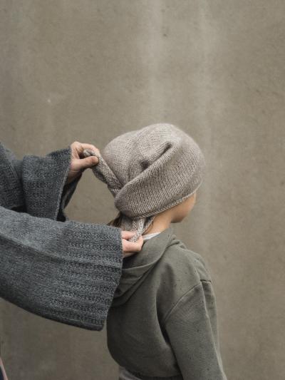 Écharpe Capsule n° 1 en gros plan, fil mohair soie