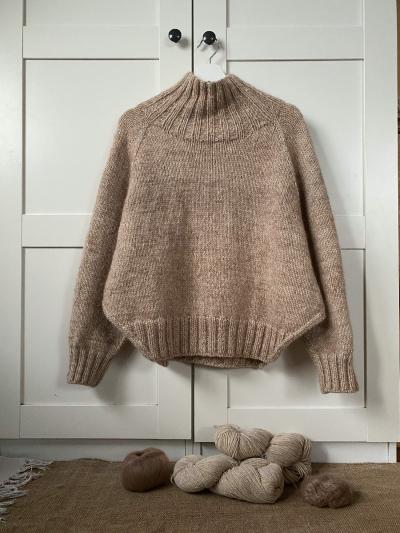Modèle de tricot Yoga Winter – pull raglan top-down