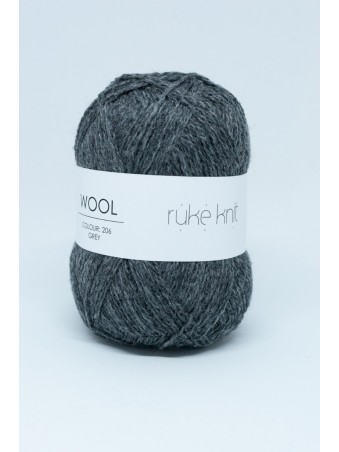 Ruke knit Wool yarn - Slate grey colour (206), 100g