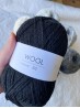 Ruke knit Wool yarn - Black (210), 100g